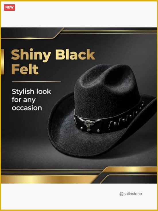Classic Western Cowboy Hat with Wide Brim, Breathable, Lightweight main image 5